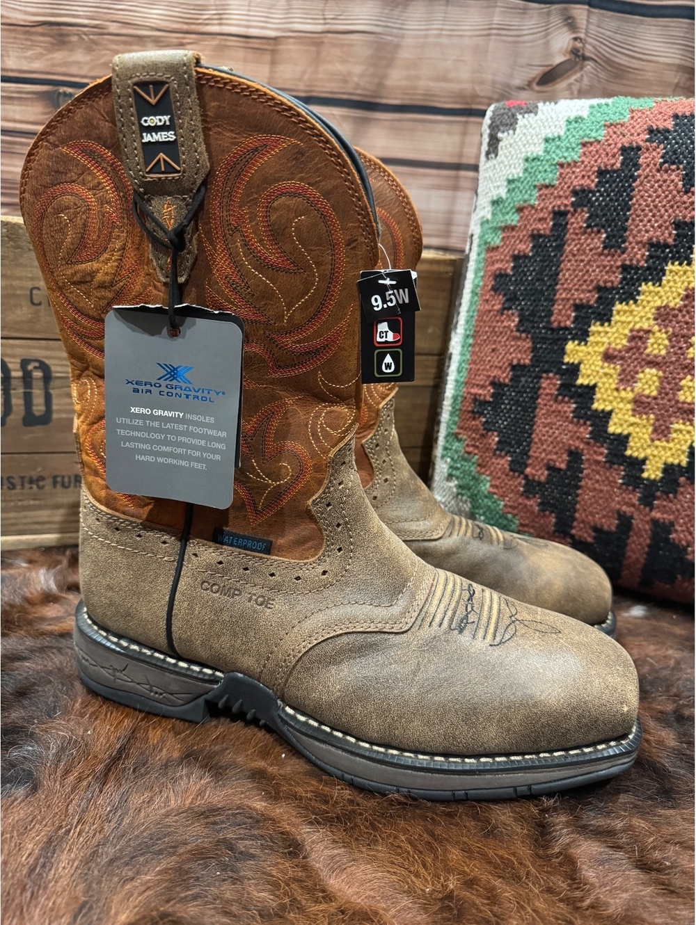 NEW Cody James Nano Lite Waterproof Work Boots — Men’s 9.5 EE